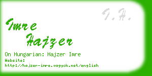 imre hajzer business card